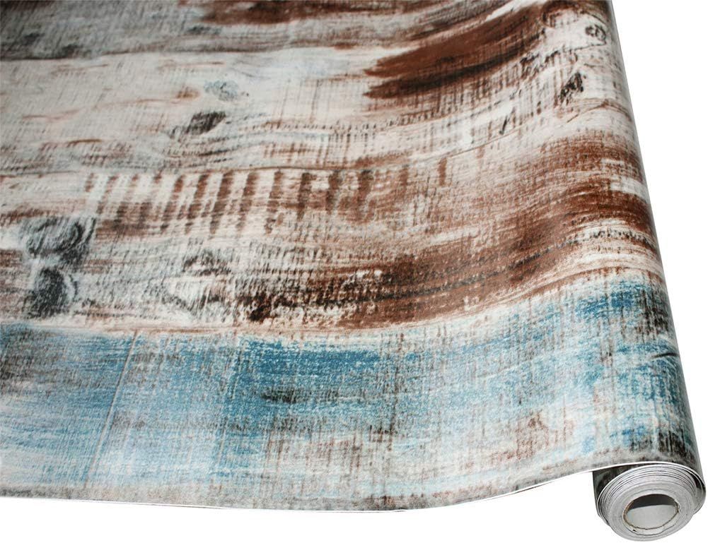 Self Adhesive Vinyl Wallpaper For Furniture Countertop Brown wood grainPattern Decorative Sticker,0.45*6M