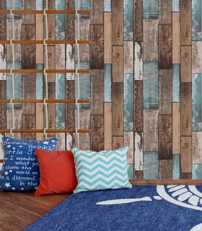 Self Adhesive Vinyl Wallpaper For Furniture Countertop Emerald green brown wood grain Pattern Decorative Sticker,0.45*6M