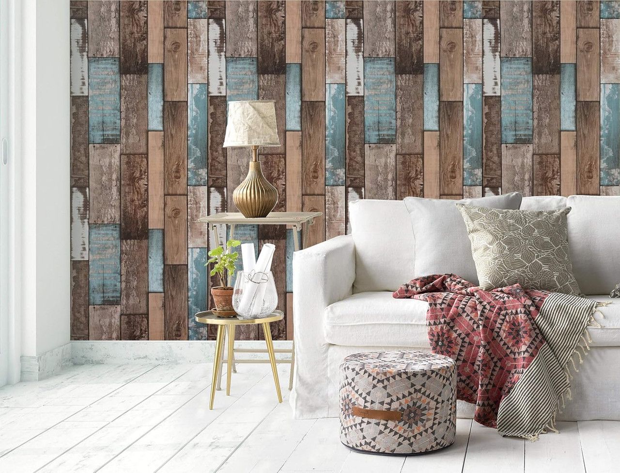 Self Adhesive Vinyl Wallpaper For Furniture Countertop Emerald green brown wood grain Pattern Decorative Sticker,0.45*6M