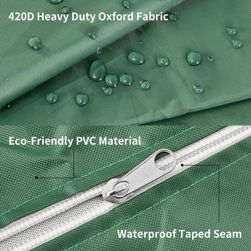 Green Waterproof Anti UV Dustproof Protective Cover for 1000L IBC Tank, 120 x 100 x 116 cm