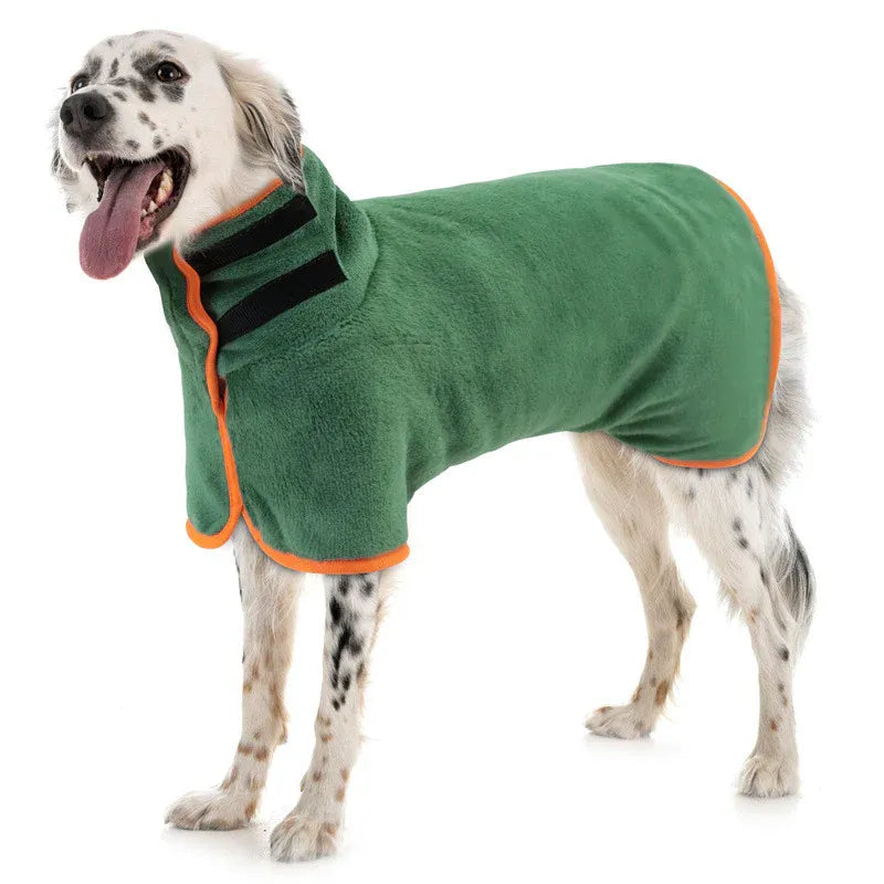 Dog Bathrobe Microfiber Absorbent Drying Coat, Brown, XS