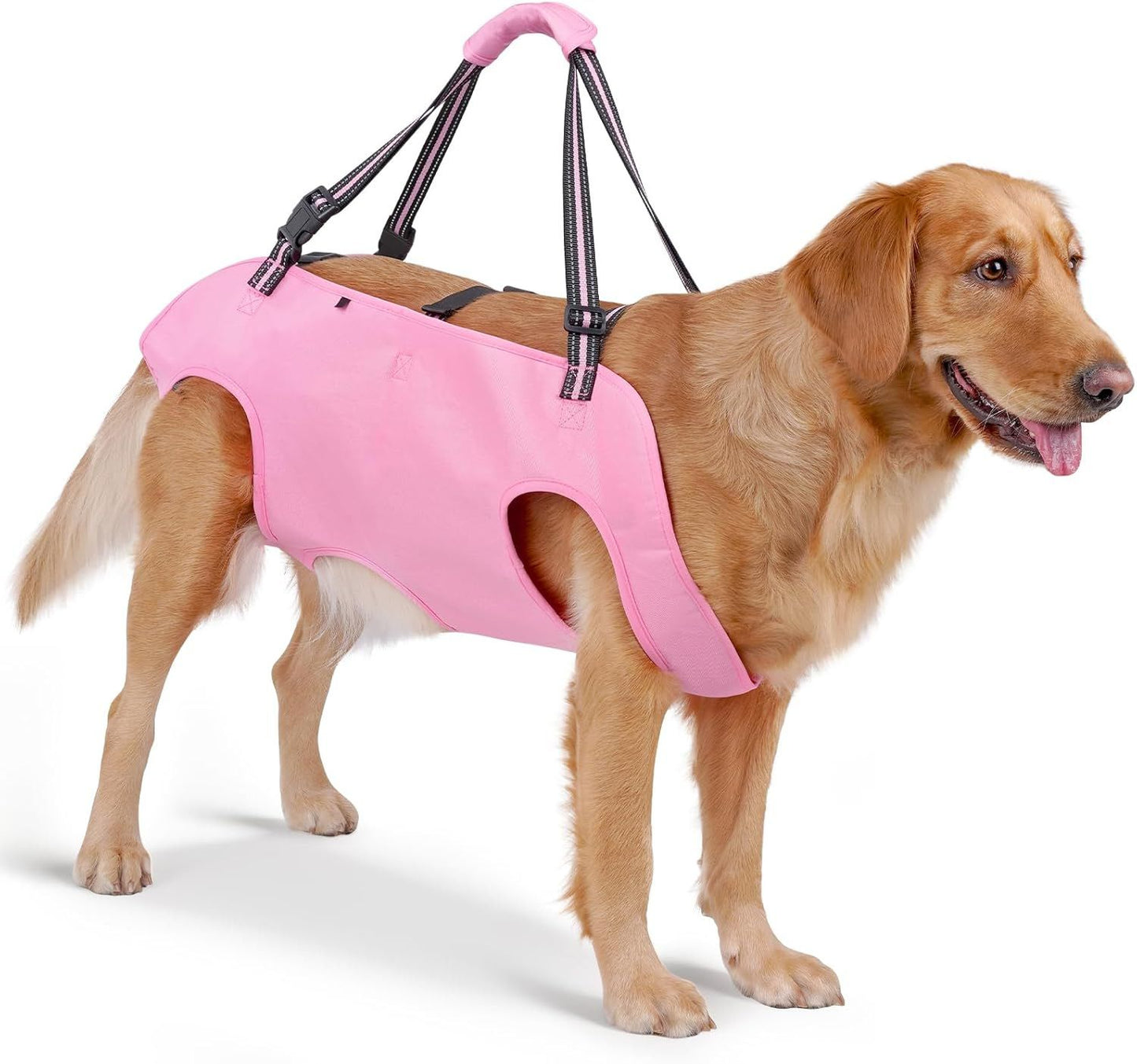 Dog Support Harness Oxford Cloth Mobility Assistance Strap, Pink,L