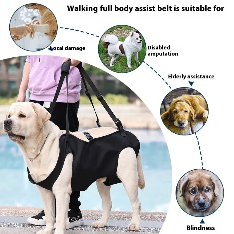 Dog Support Harness Oxford Cloth Mobility Assistance Strap, Pink,XL