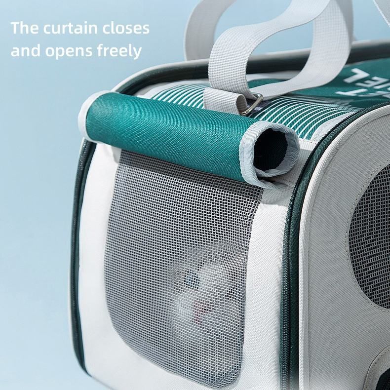 Pet Travel Bag Soft Sided Mesh Carrier Breathable Collapsible, Yellow