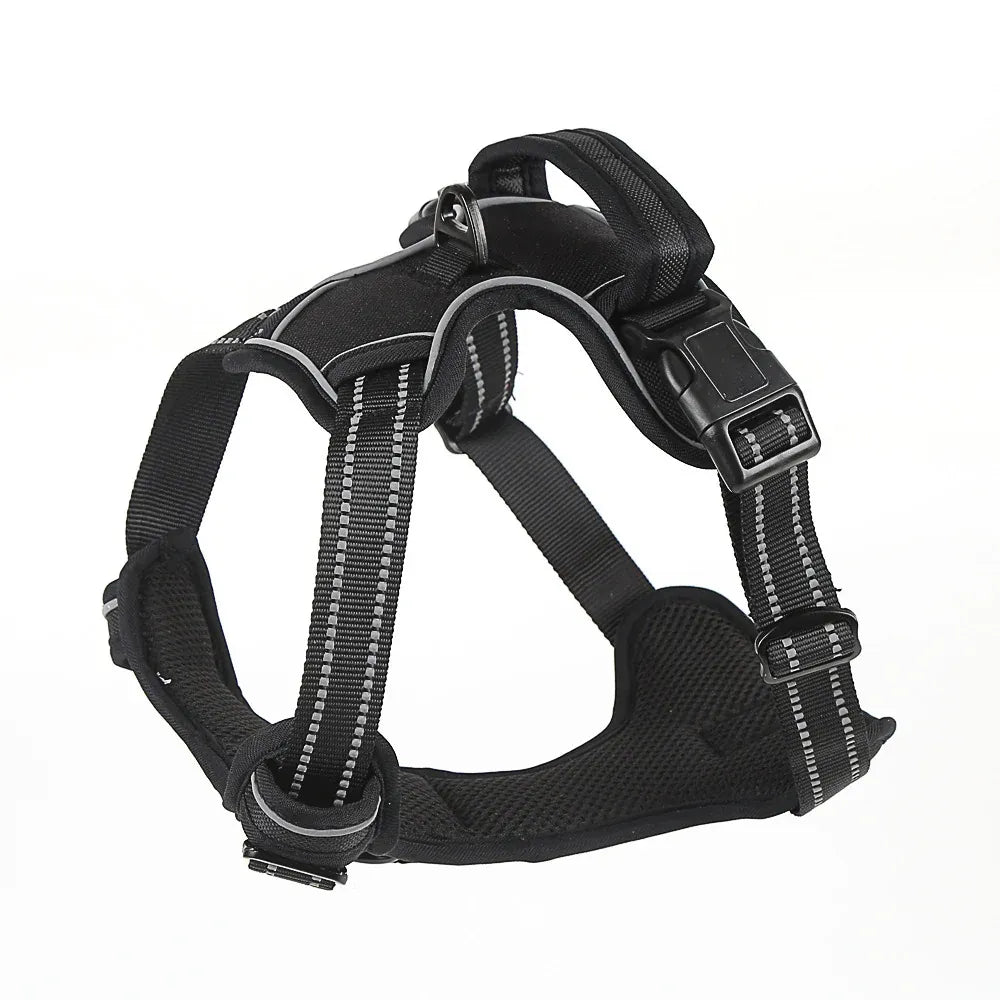Reflective Pet Vest, Dog Harness, No Pull, Breathable, 1.5-meter tow rope - Green, M