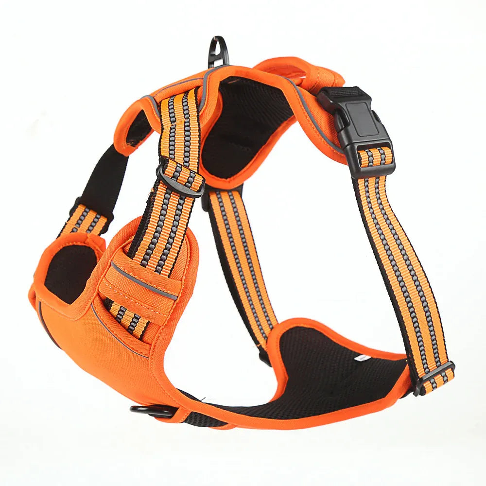 Reflective Pet Vest, Dog Harness, No Pull, Breathable, 1.5-meter tow rope - Green, S