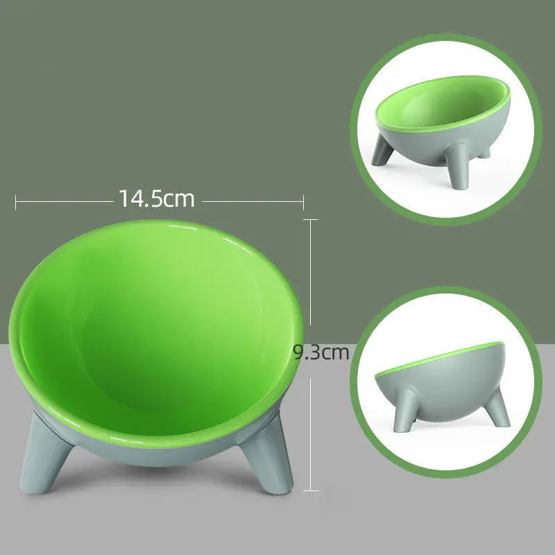 Cat and Dog Non-Breakable Bowl With Stand, Durable, Heat Resistant - Rock Yellow