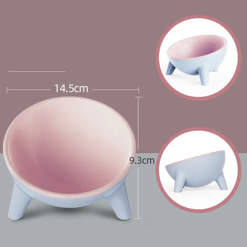 Cat and Dog Non-Breakable Bowl With Stand, Durable, Heat Resistant - Rose red