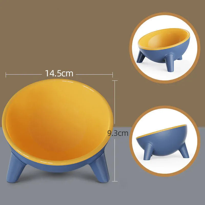 Cat and Dog Non-Breakable Bowl With Stand, Durable, Heat Resistant - Rose red