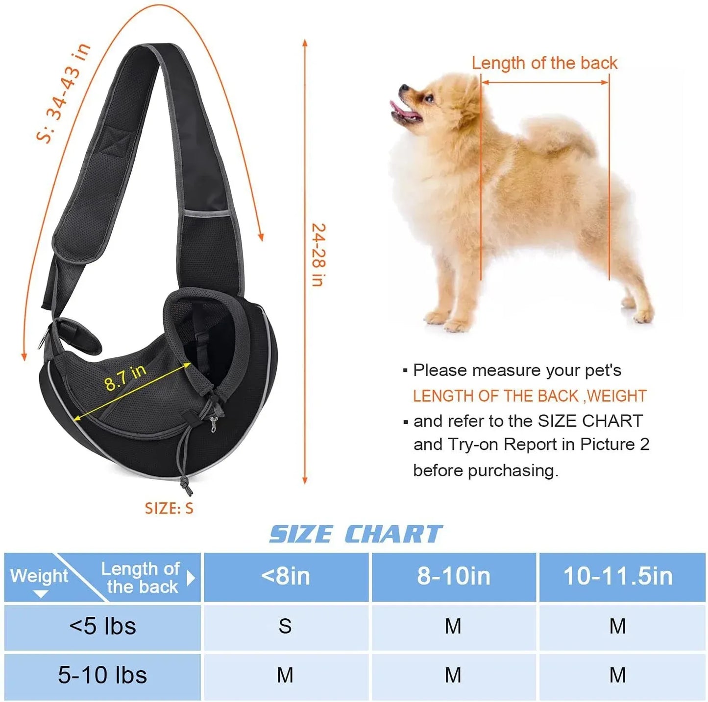 Small Pet Carrier Sling Crossbody Bag for Cats and Dogs, Green, S