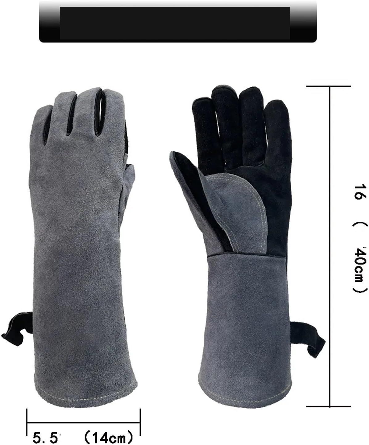 Leather Oven Mitts Heat Resistant up to 500C - Non-Slip Cooking Gloves for Grilling, Baking & Blacksmithing