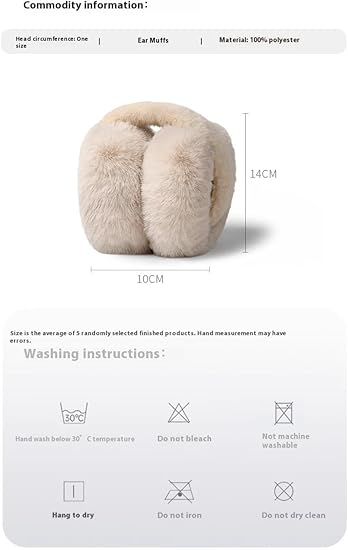 Foldable Warm Ear Muffs for Women - Plush Winter Ear Warmers with Headband - Soft and Warm Earmuffs - Suitable for Outdoor Activities in Cold Weather