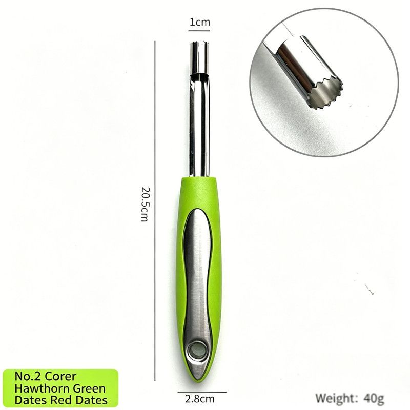 Stainless Steel Apple Corer and Fruit Cutter Tool, Manual Apple Slicer and Seed Remover