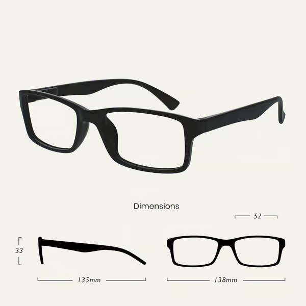 Black Reading Glasses 4-pack Value Designer Style Men Women(+1.00)