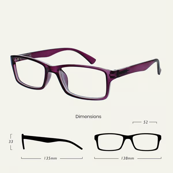 Purple Reading Glasses 4-pack Value Designer Style Men Women(+3.50)