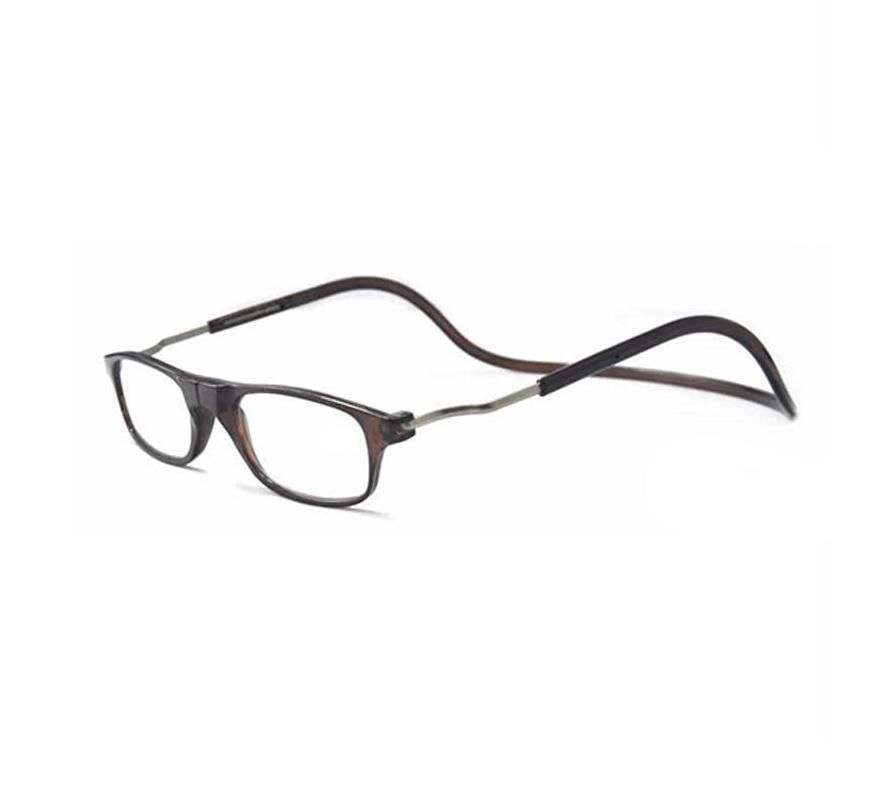 Smart Reading Glasses with Magnet Brown +2