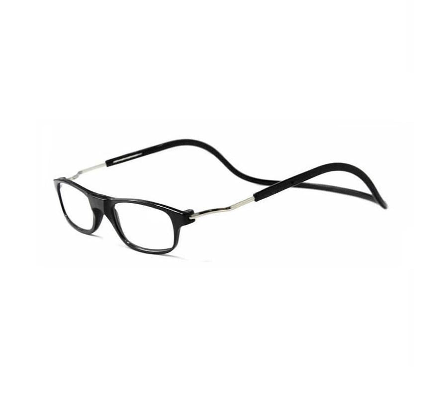 Smart Reading Glasses with Magnet Black +1
