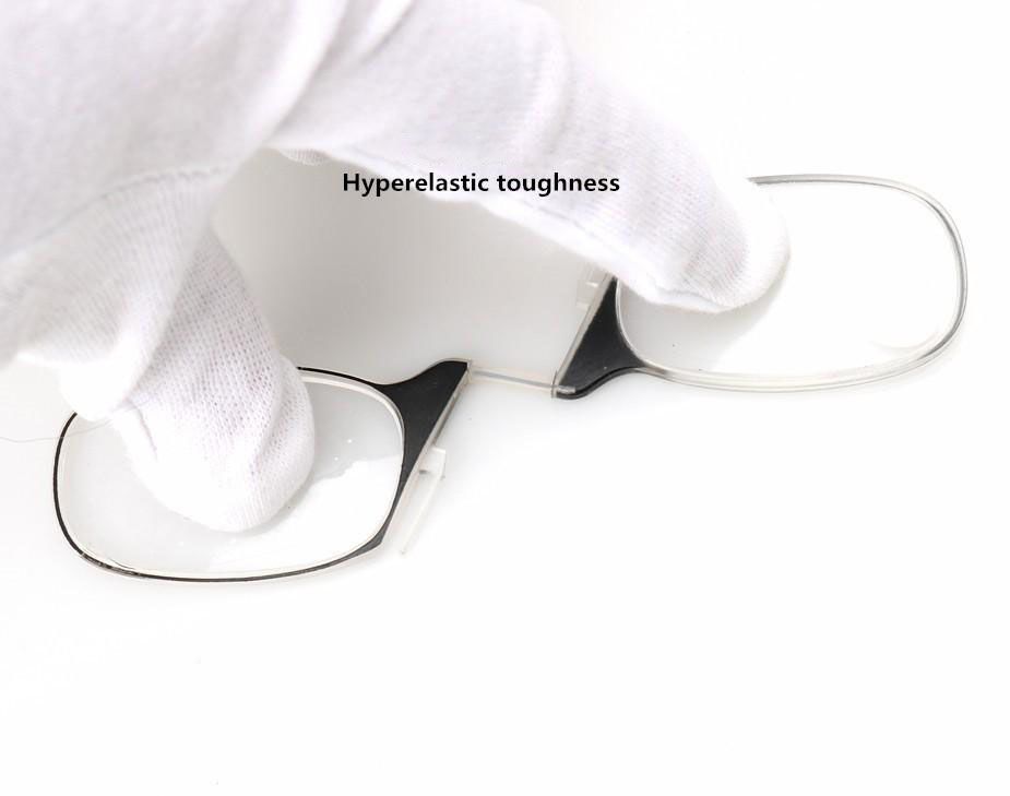 Nose Clip Reading Glasses No Legs Mini Portable Presbyopic Glasses With Sticky Phone Case Ultra Light PC Lens Readers +2.00