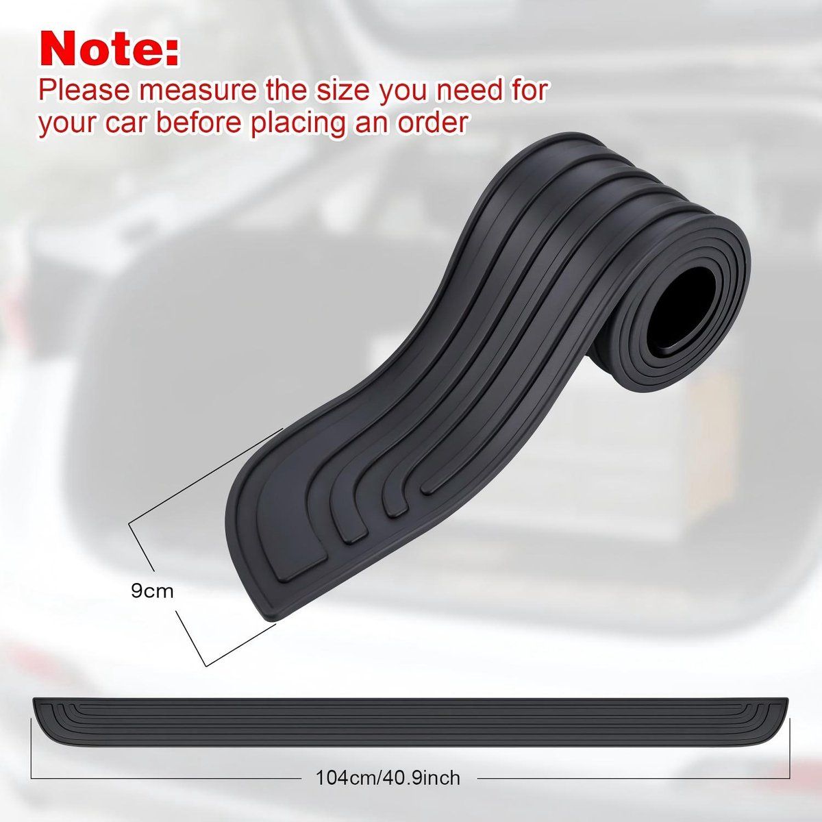 Pink Universal Car Bumper Protection Strip Scratch Resistant Anti Slip, 104 x 9 cm