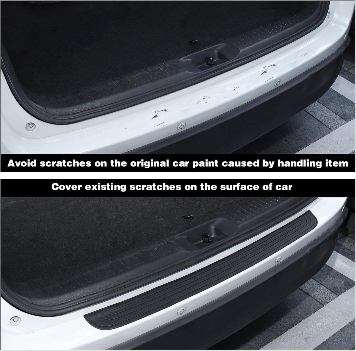 Green Universal Car Bumper Protection Strip Scratch Resistant Anti Slip, 104 x 9 cm