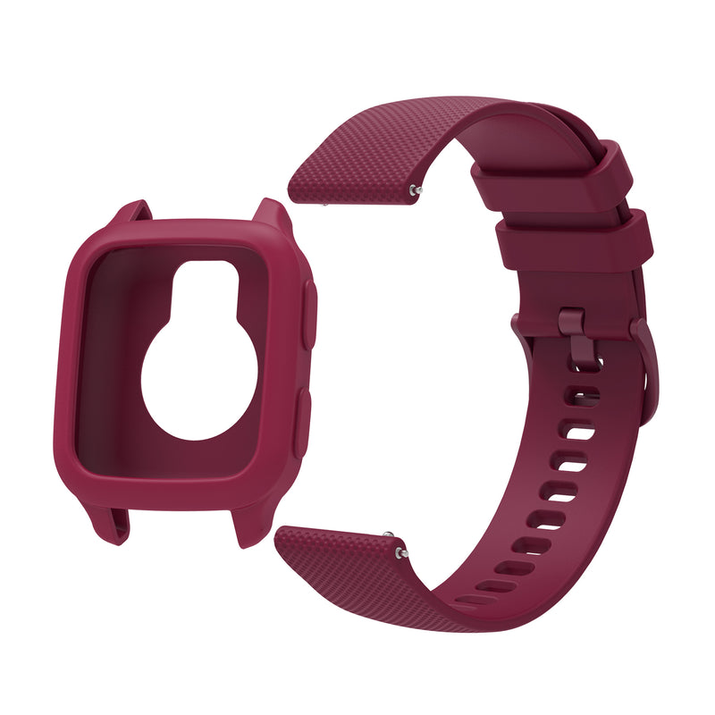 Garmin Venu Sq 2 Watch Strap with case -Burgundy