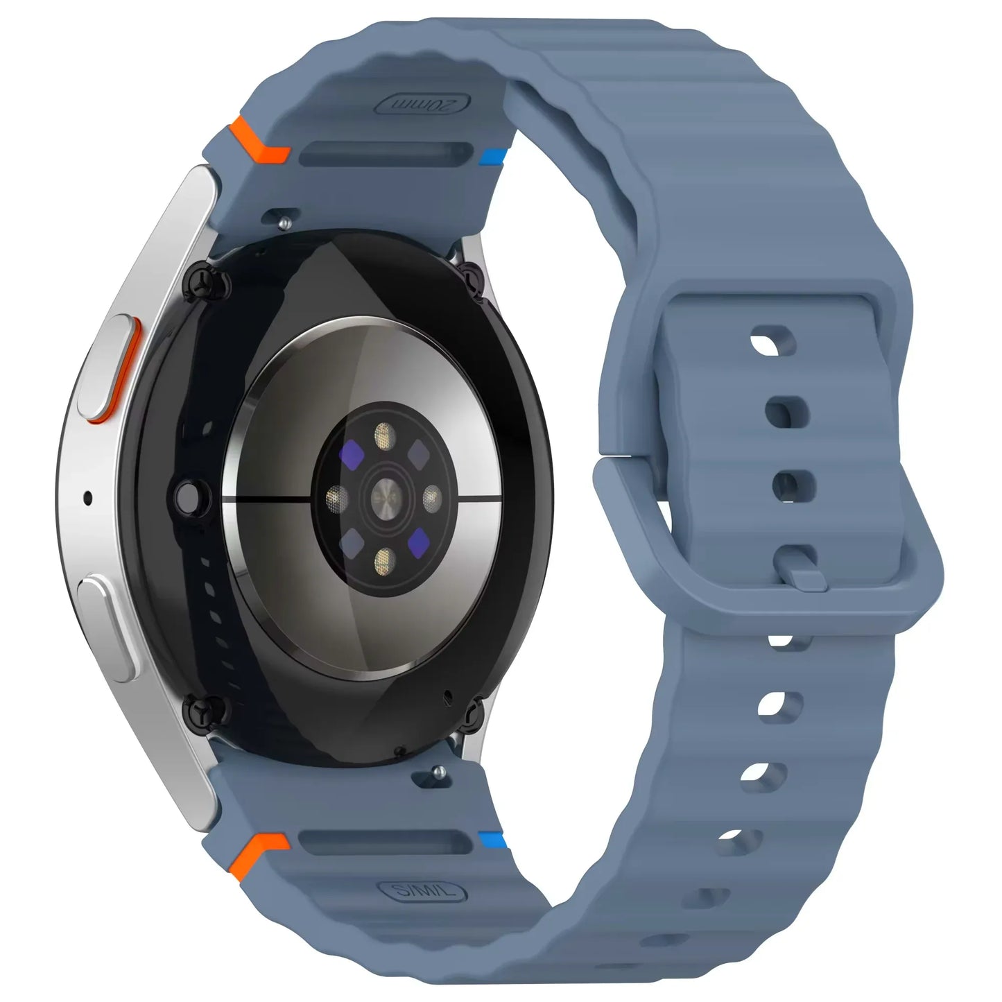 Silicone Watch Band Compatible with Samsung Galaxy Watch 6 Official Blue, 40mm 44mm