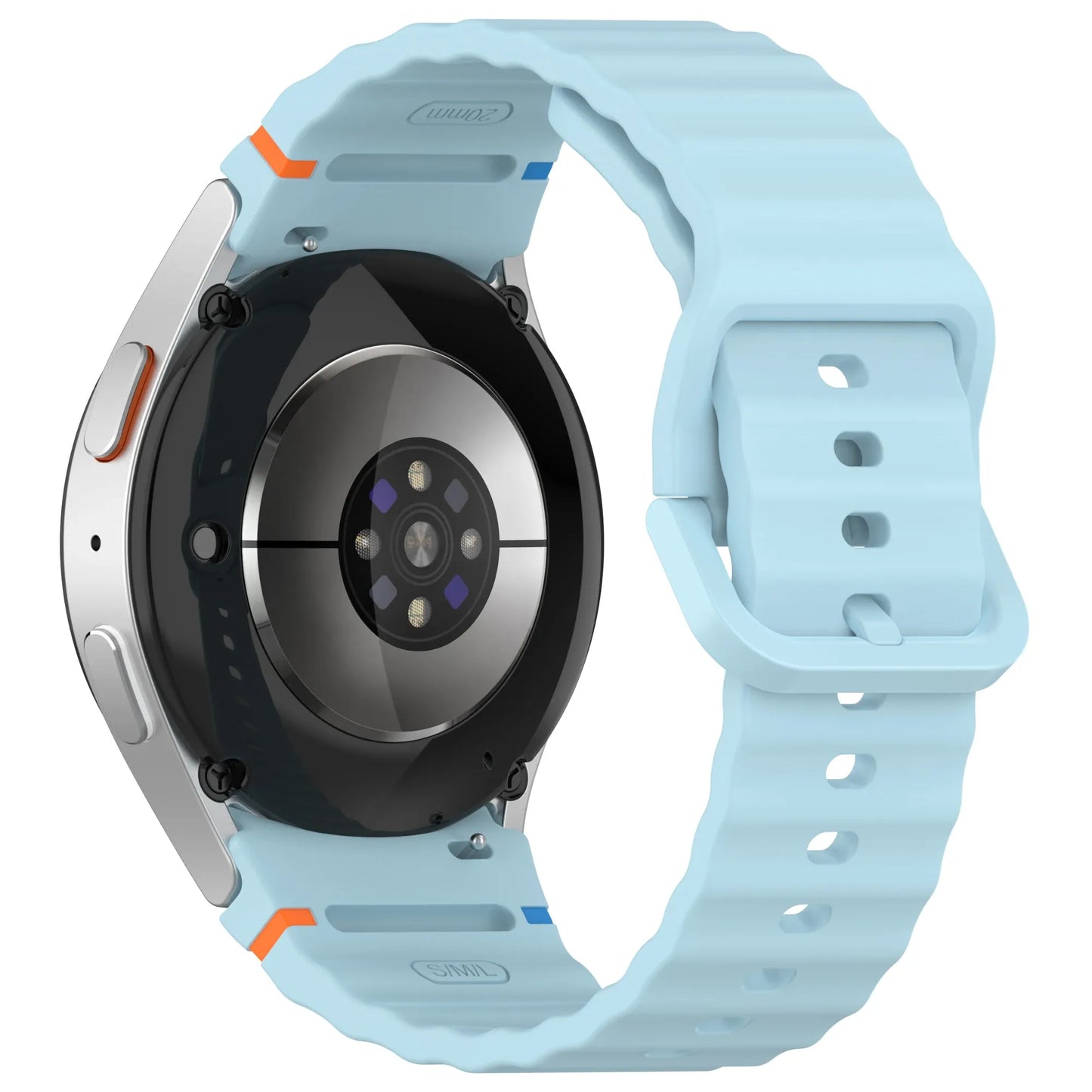 Silicone Watch Band Compatible with Samsung Galaxy Watch 7 Light Blue, 40mm 44mm