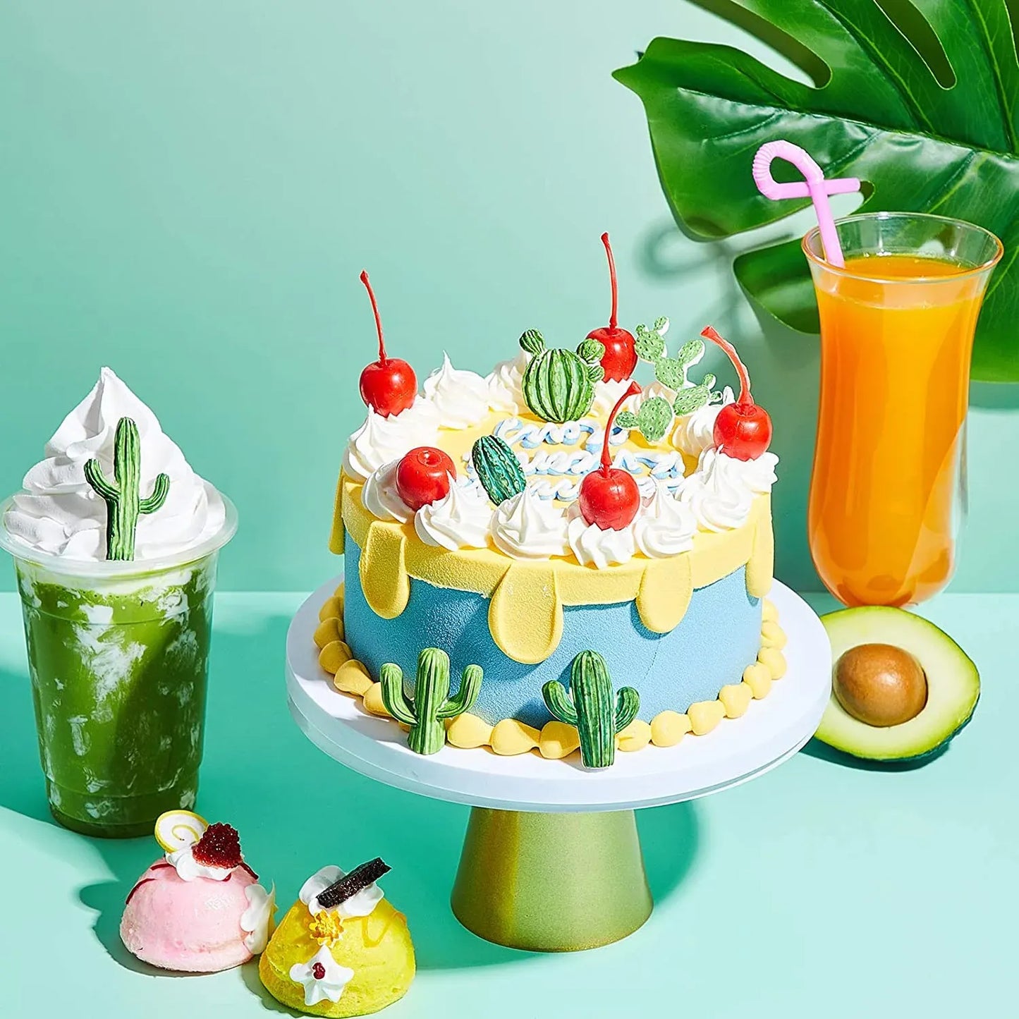 3 Pcs Cactus Silicone Fondant Molds, Food Grade Non Stick Molds for Cake Chocolate Candy