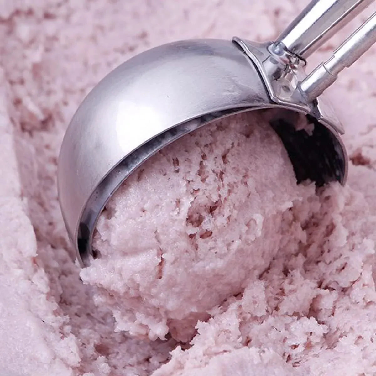 Ice Cream Cookie Dough Scoop, 304 Stainless Steel Trigger Scoop with ABS Handle, Blue 2.48 In