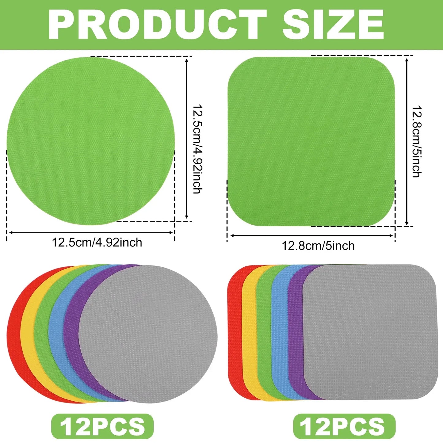24 Pack Silicone Jar Gripper Pads, Honeycomb Non Slip Jar Opener Mats for Seniors, 6 Colors