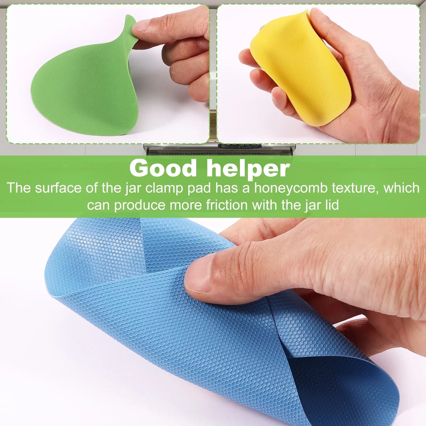 24 Pack Silicone Jar Gripper Pads, Honeycomb Non Slip Jar Opener Mats for Seniors, 6 Colors