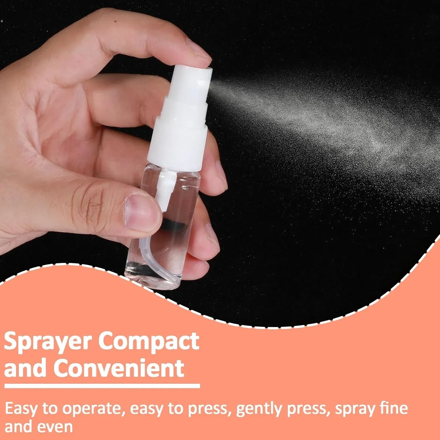4 Pack Fine Mist Spray Bottles, Refillable Leak Proof Travel Containers for Perfume, 15ml