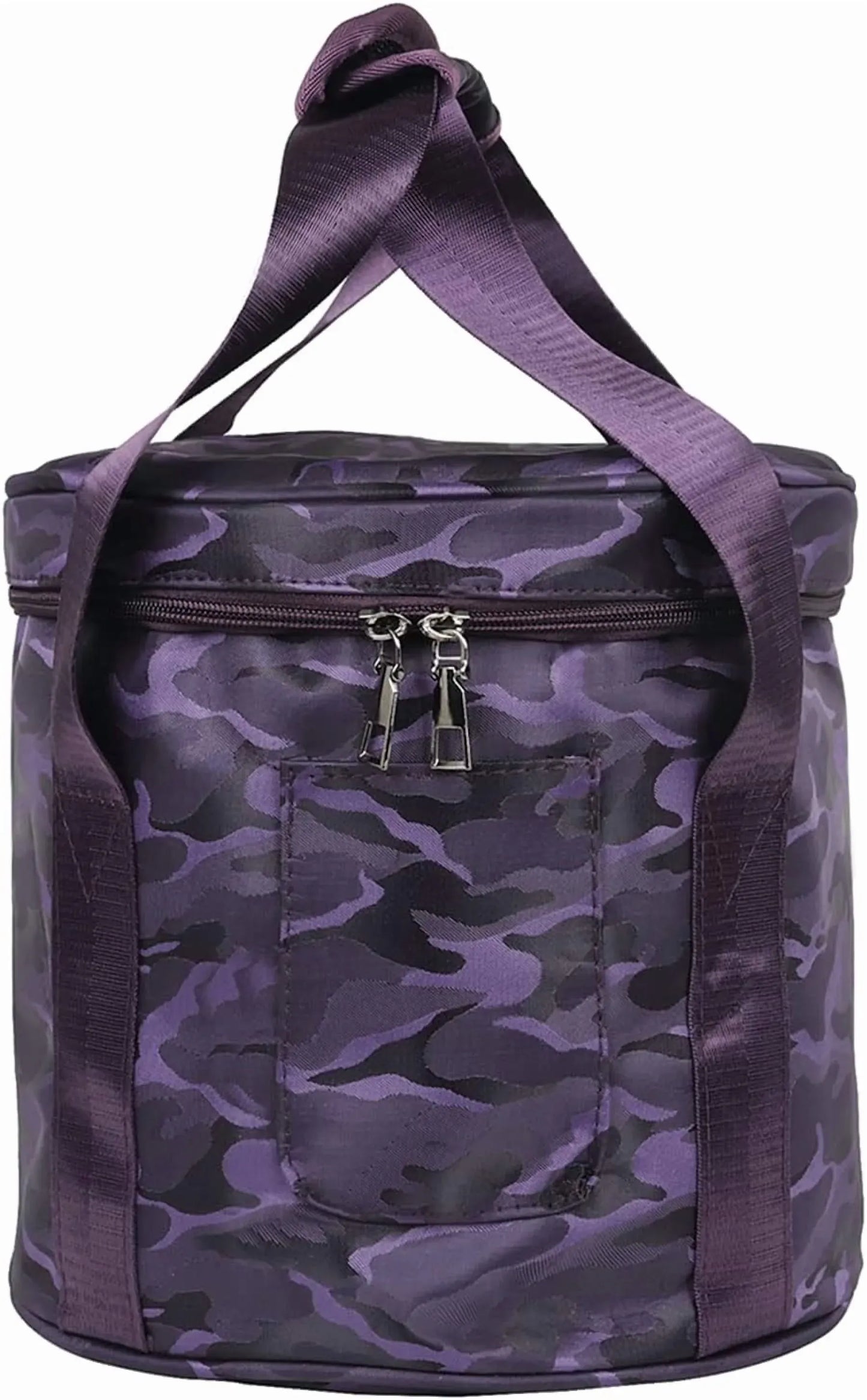 14 Inch Purple Padded Carry Bag, Polyester Case with Handle Front Pocket for Yoga Travel
