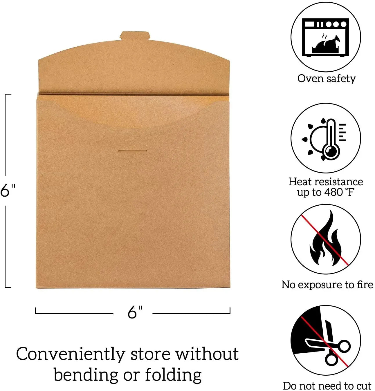 200 Count 6 x 6 In Parchment Paper Squares, Non Stick Sheets for Burgers Freezing Baking