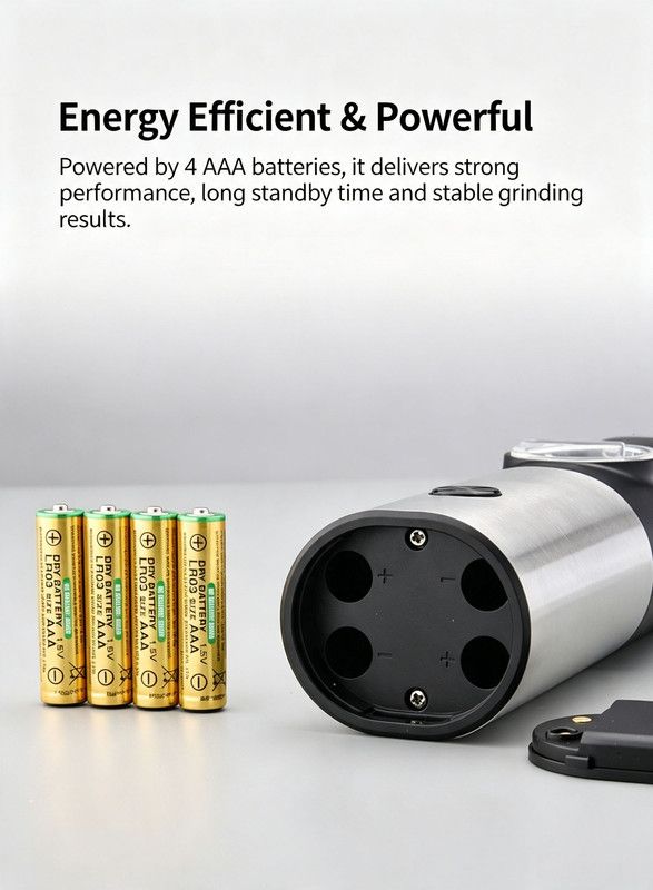 Electric Salt and Pepper Grinder Set with Storage Base, One-Touch Operation, Adjustable Coarseness and LED Light