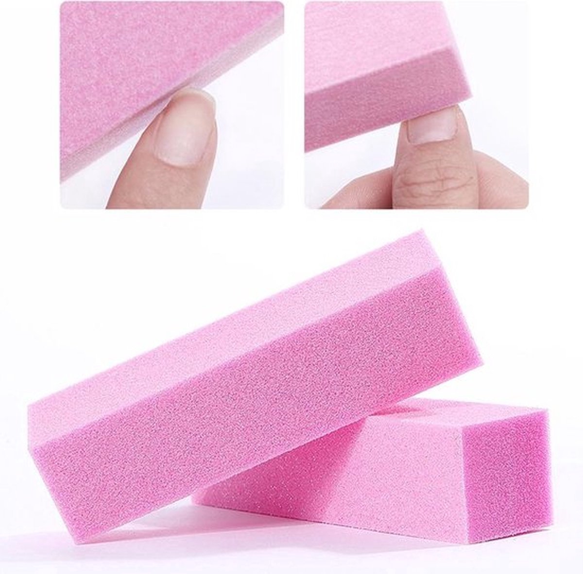 Block Files | Nail Block | Buffer Block | Nail File | Polishing Block | Nail Buffer | Buffing Block | 2 Piece | Pink