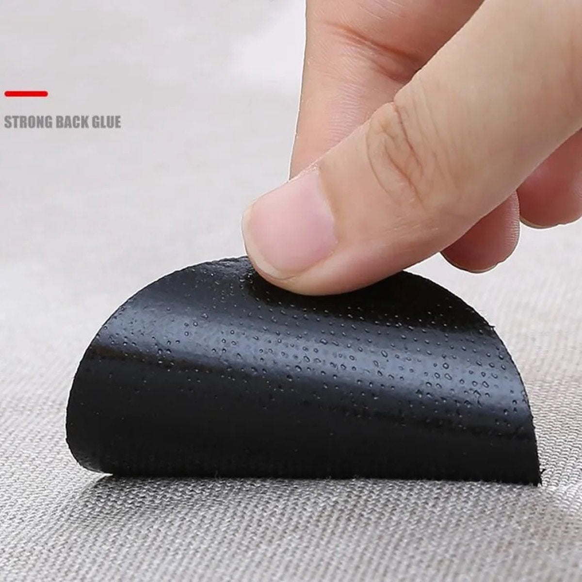 10 Pairs Self-Adhesive Double-Sided Hook and Loop Tape with Anti-Slip | Velcro | Self-Adhesive Pads | 6 CM Diameter | Carpet Tape | Furniture Tape | Black