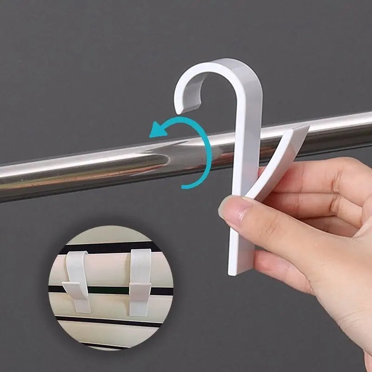 2x Towel Hook | Radiator Hook | Clothes Hook for Radiator | Towel Holder for Heated Seatbelt | White