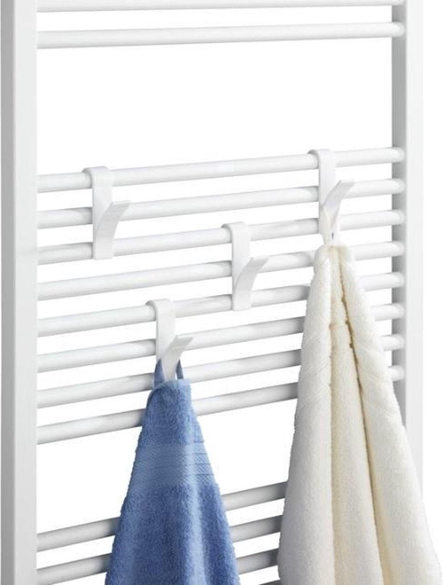 2x Towel Hook | Radiator Hook | Clothes Hook for Radiator | Towel Holder for Heated Seatbelt | White