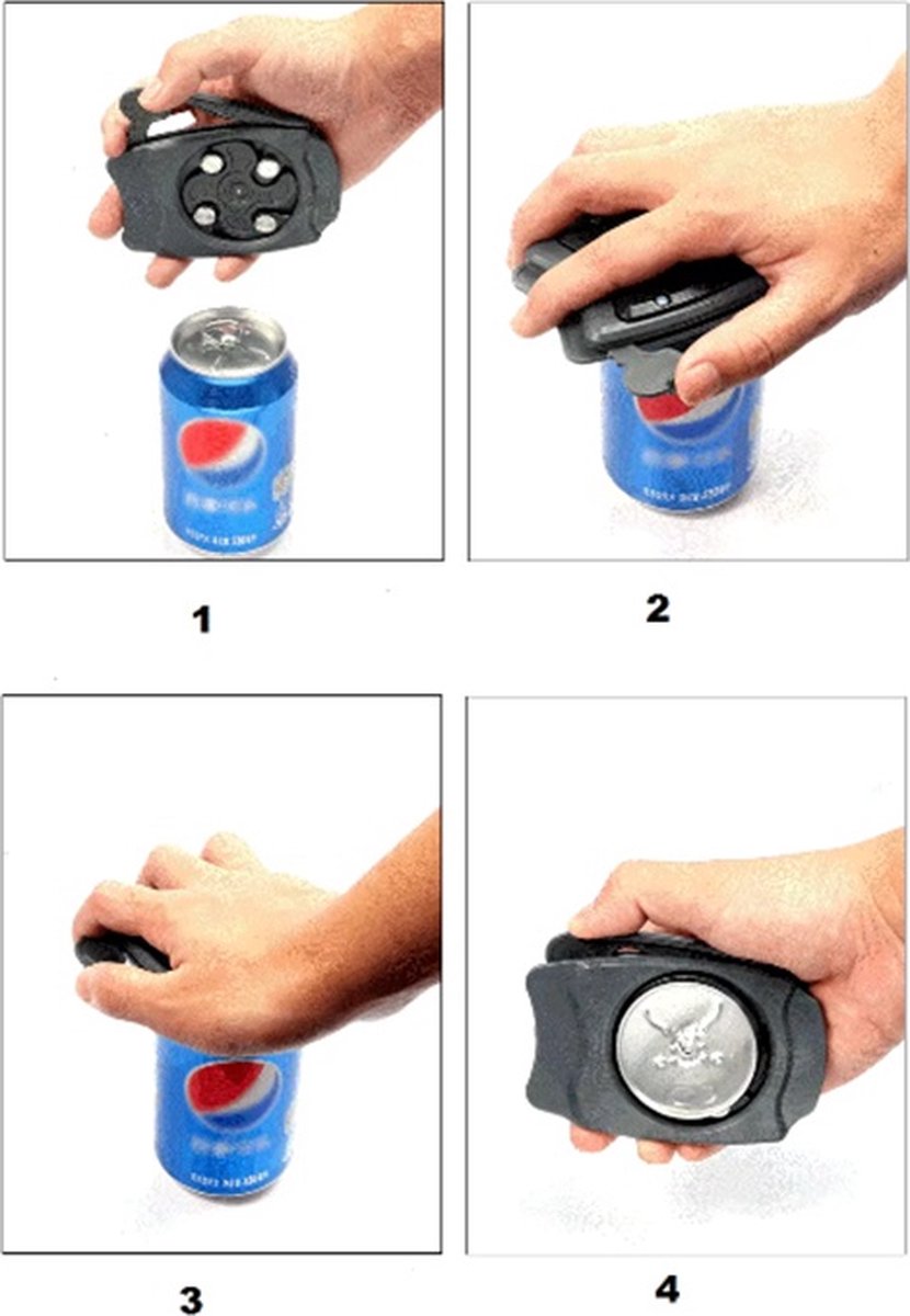 Topless Can Opener | Can Opener | Multi-functional Can Opener | Can Opener | Bar Tool | Grey
