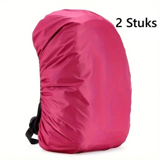 2x Rain Cover For Backpack | Backpack Rain Cover | Waterproof | Rain Cover Bag | Bag Protection Against Rain | 25-35 Liters | Pink