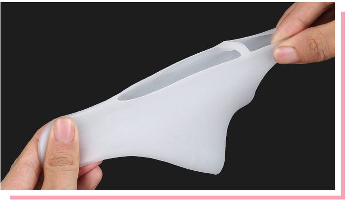 Silicone Gel Sock Toe Corrector | Toe Separator | Hallux Valgus | Straighten Big Toe | Shock Absorbing | Gel Sock | White | 1 Pair