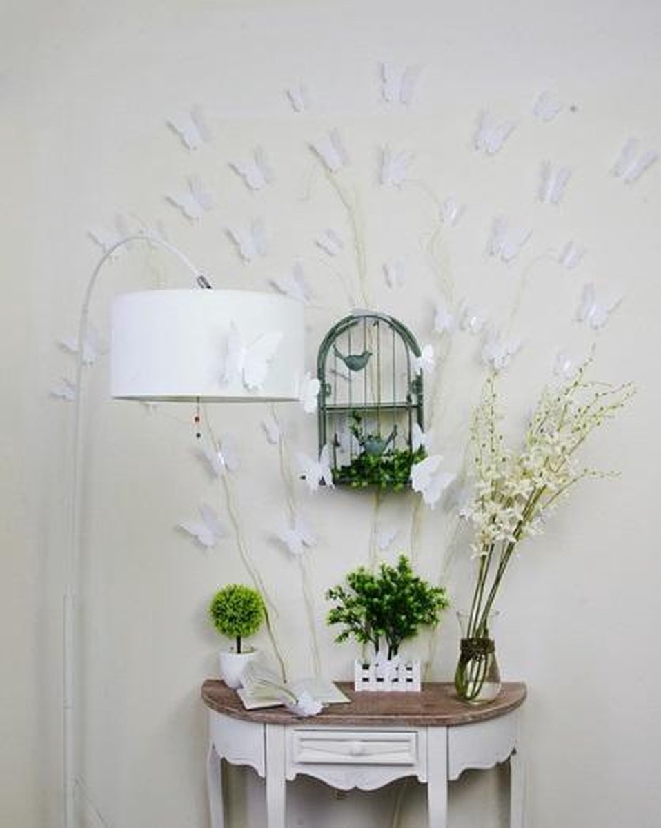 3D White Butterflies (12 pieces) - Wall Sticker / Wall Decoration for Children's Room / Nursery / Living Room