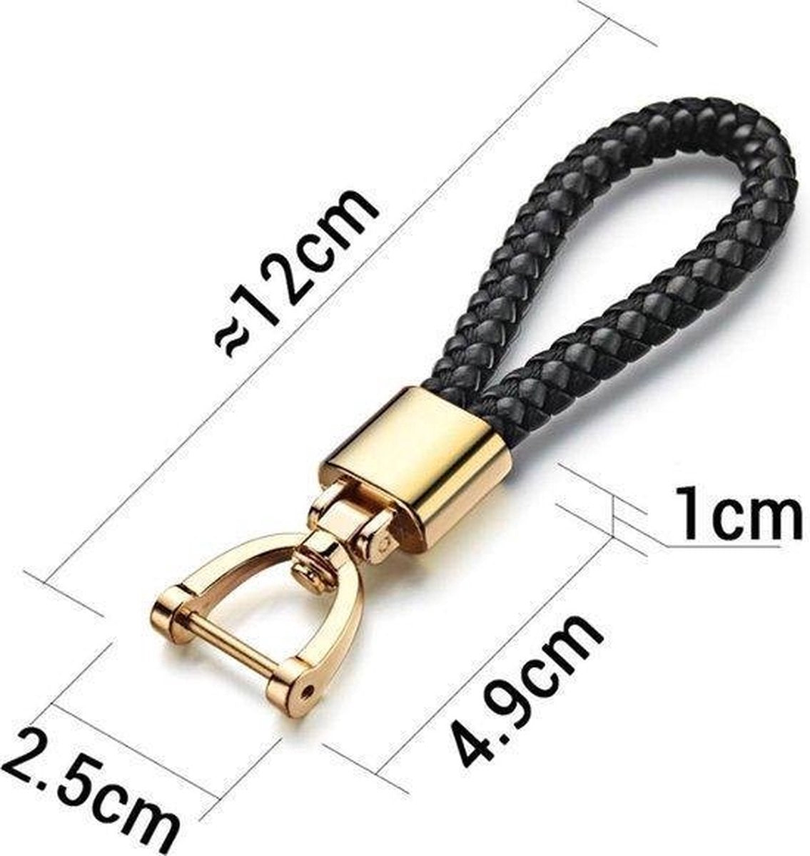 Car Keychain | Key Holder | Leather Keychain | Universal | Red / Gold