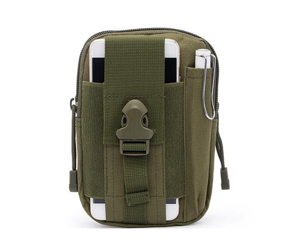 Waterproof Nylon Waist Bag - Anti-Theft - Outdoor Belt Bag - Green