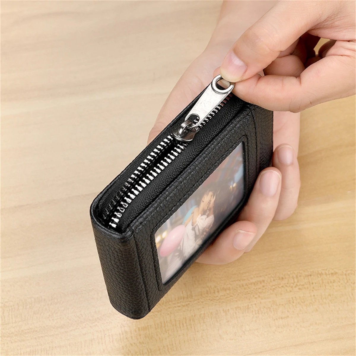 Card Holder for 12 Cards with Anti-RFID | Wallet | Credit Card Holder | With Cash & Coin Compartment | With Driver's License Compartment | PU Leather | Orange