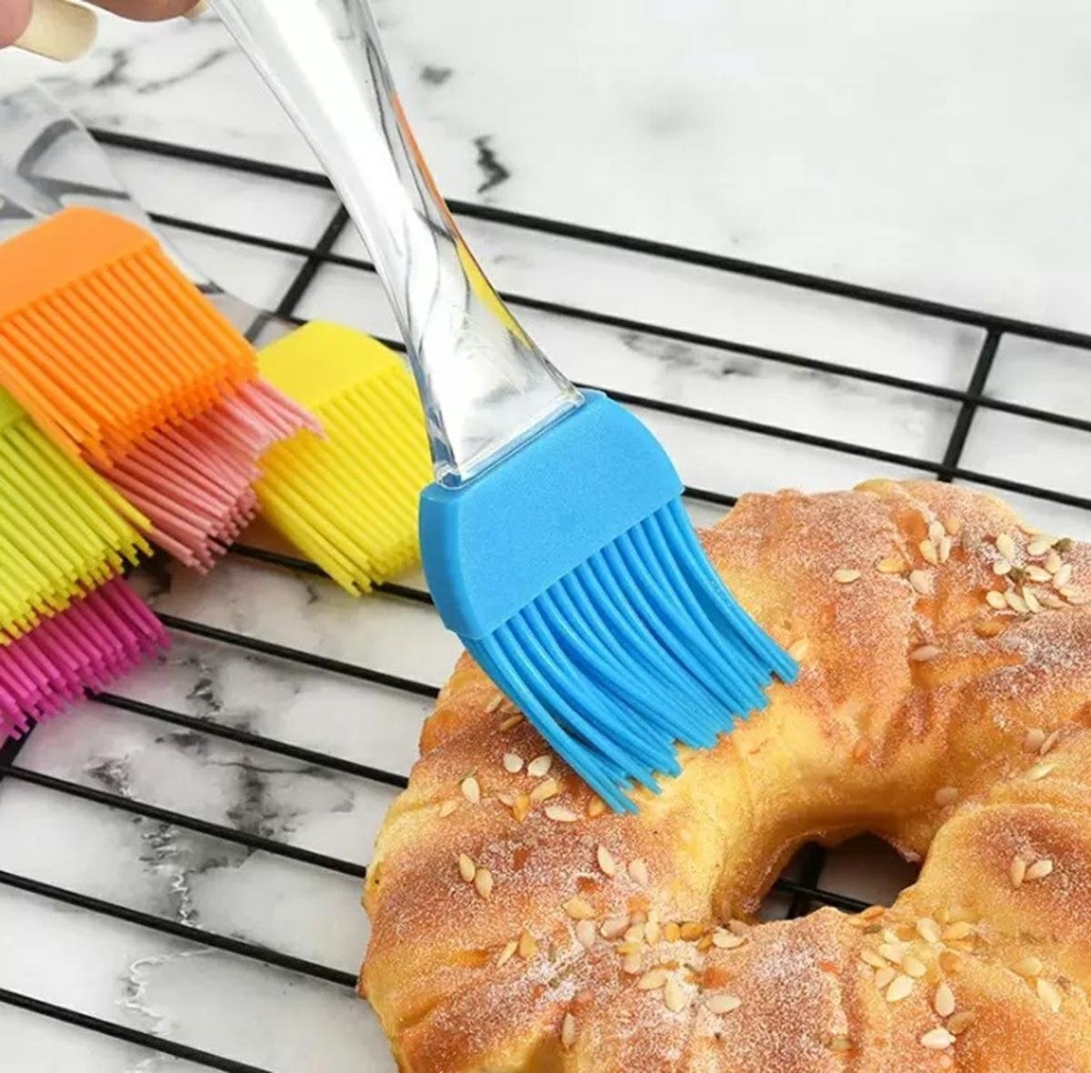 Silicone Pastry Brush | Garnishing Brush | Grilling Brush | Cooking Brush | Food Brush | Kitchen Brush | Detachable Top | Blue