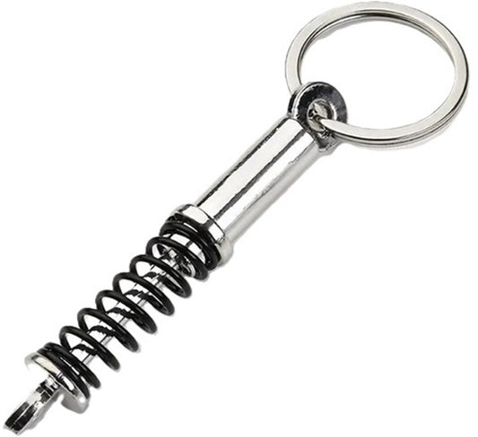 Car Shock Absorber Keychain | Car Key Holder | Shock Absorber Spring Keychain | Universal | Car Accessories | Black