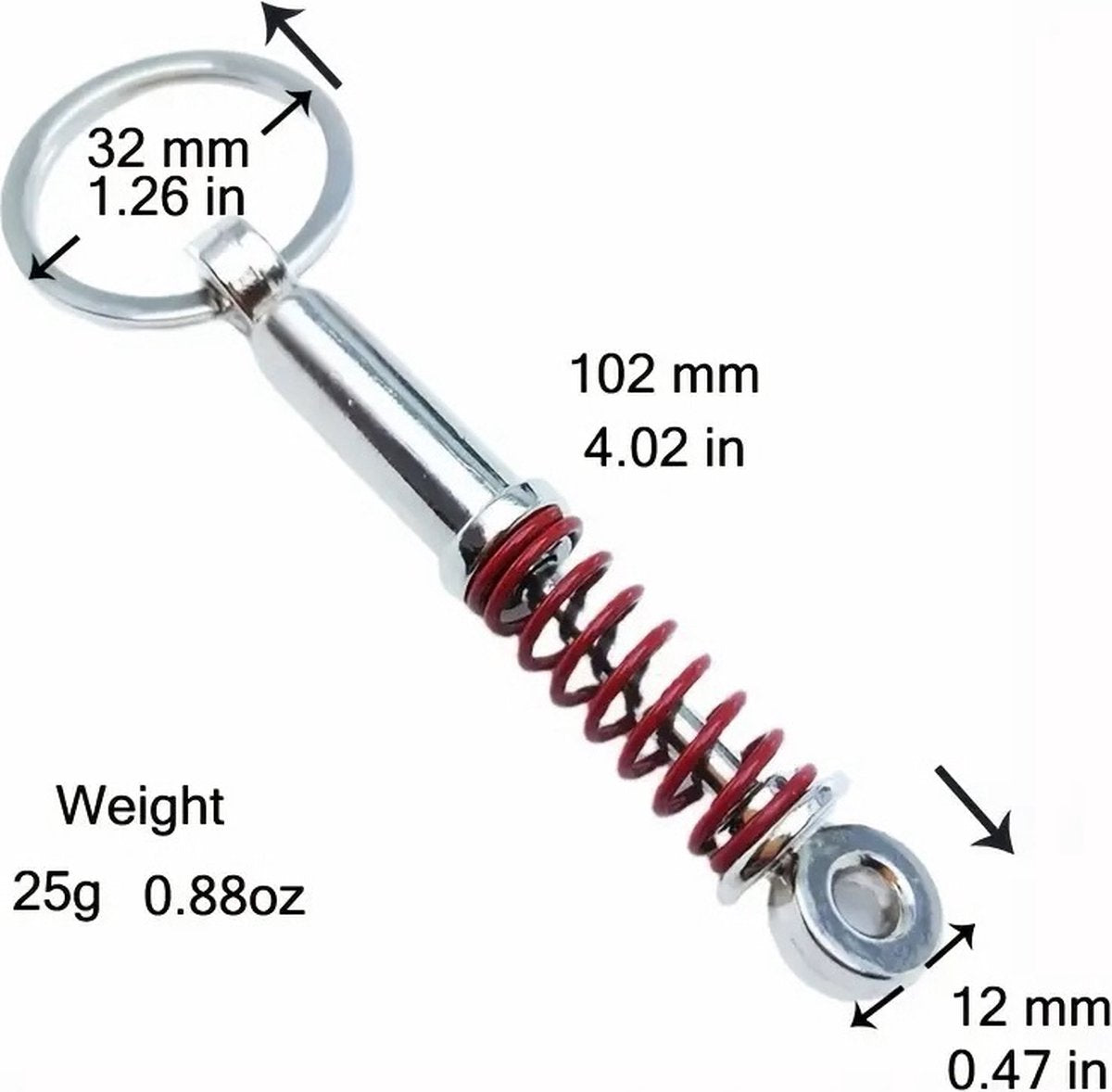 Car Shock Absorber Keychain | Car Key Holder | Shock Absorber Spring Keychain | Universal | Car Accessories | Black