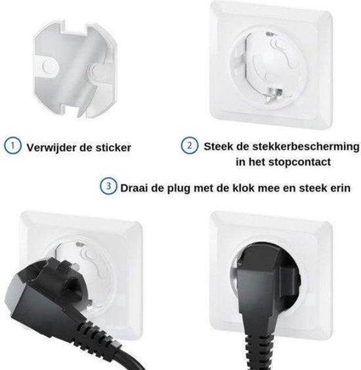 Socket Security for Children | Self-Adhesive Socket Protection Safety Lock Socket | Child Lock Socket | 4 Pieces